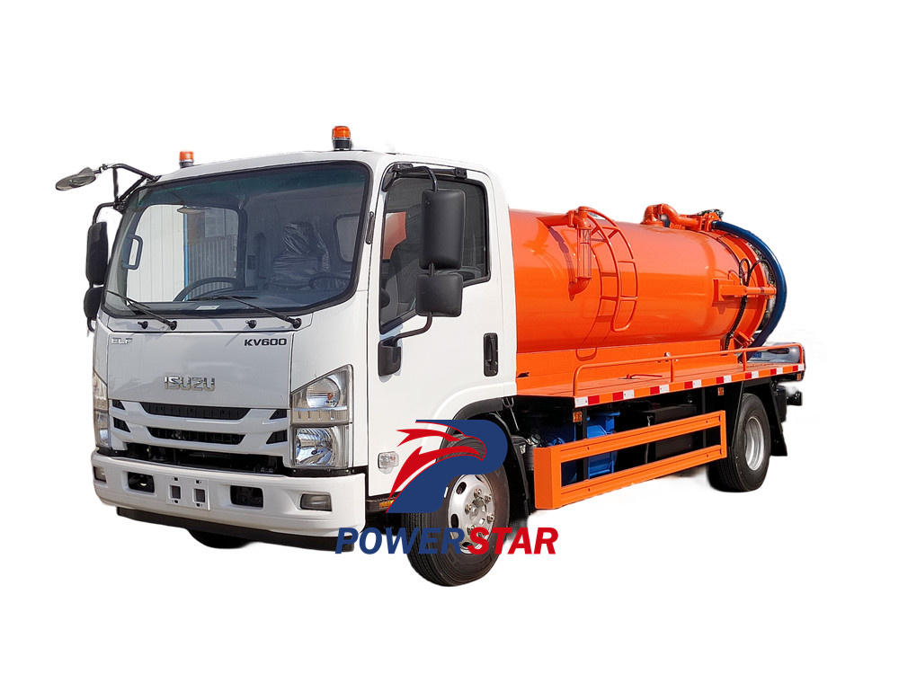 Isuzu Latest 8ton sewage suction tank truck 