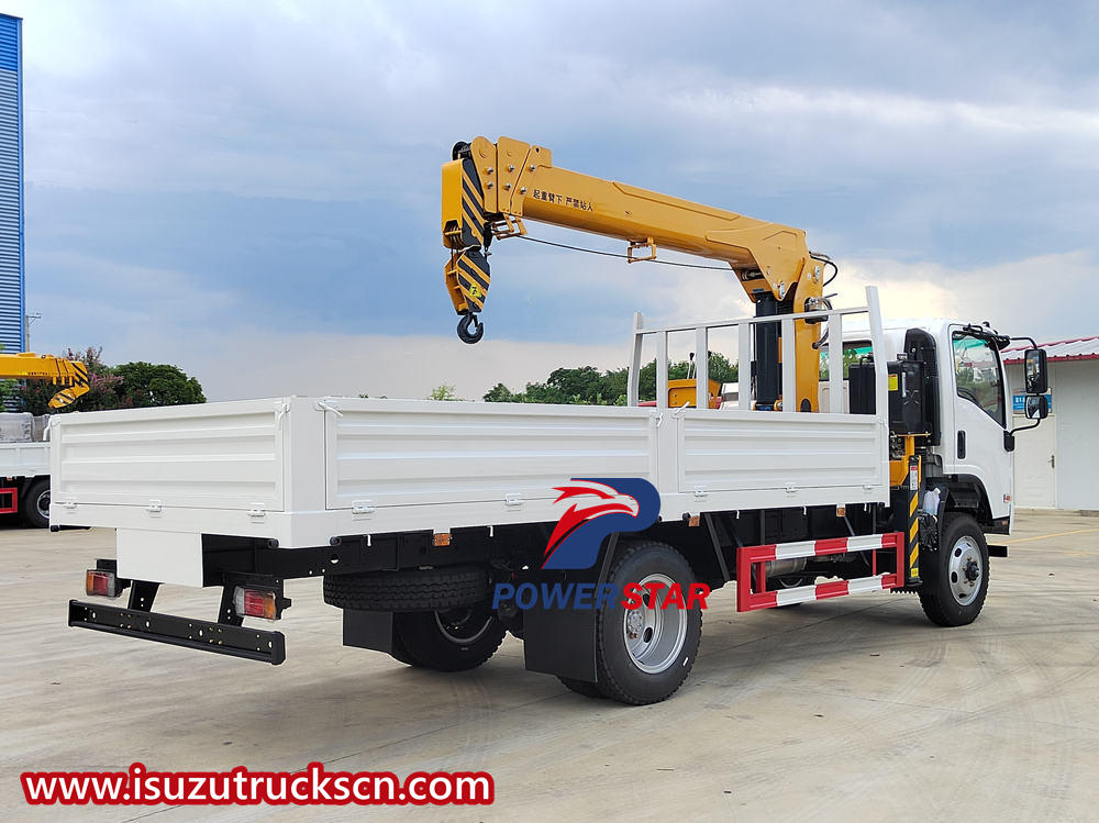 Isuzu boom truck crane