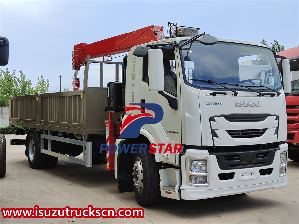 Isuzu FVR stiff boom crane truck