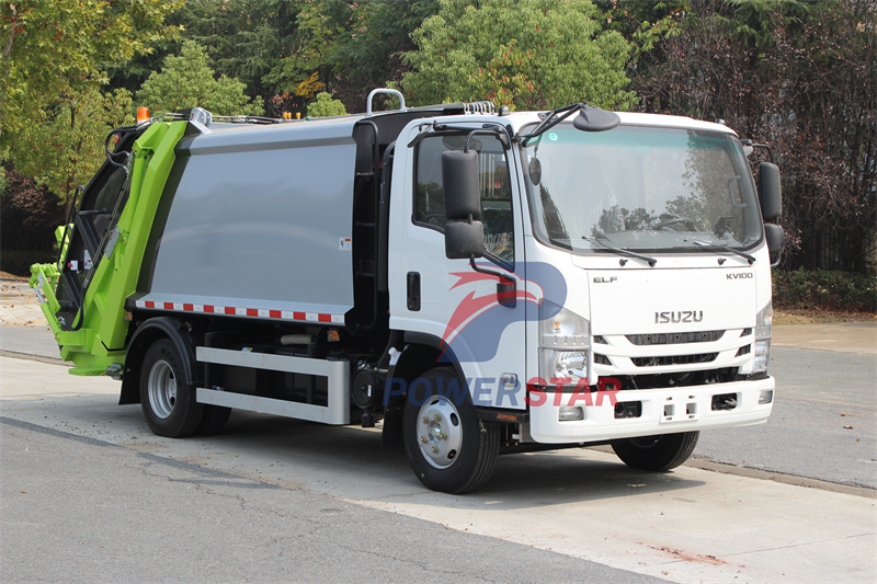 Trash compactor made by Isuzu trucks