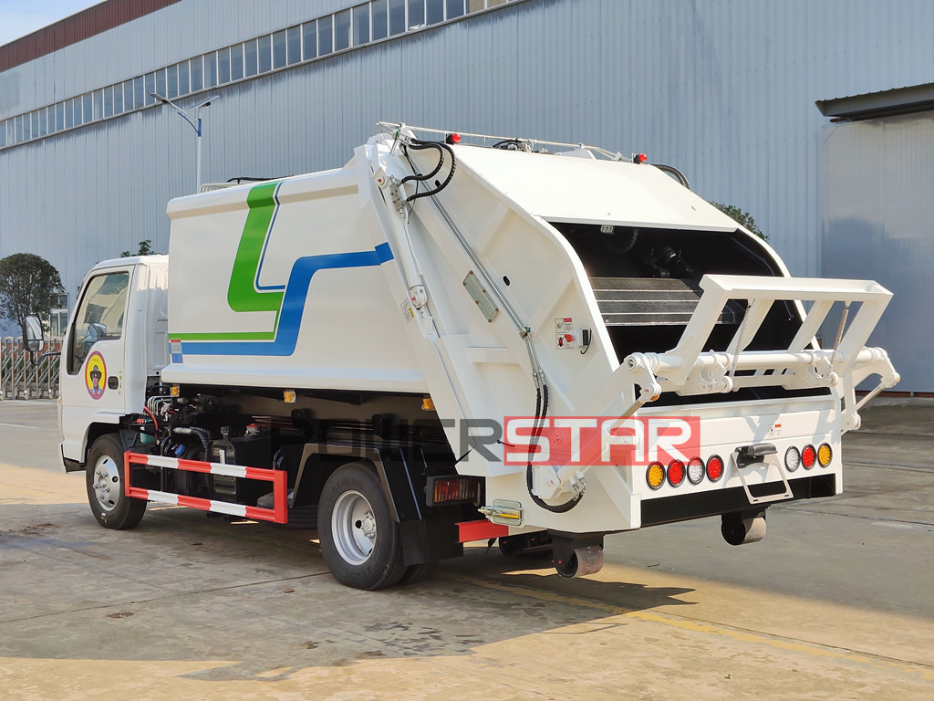 Isuzu hook loader truck with compactor body