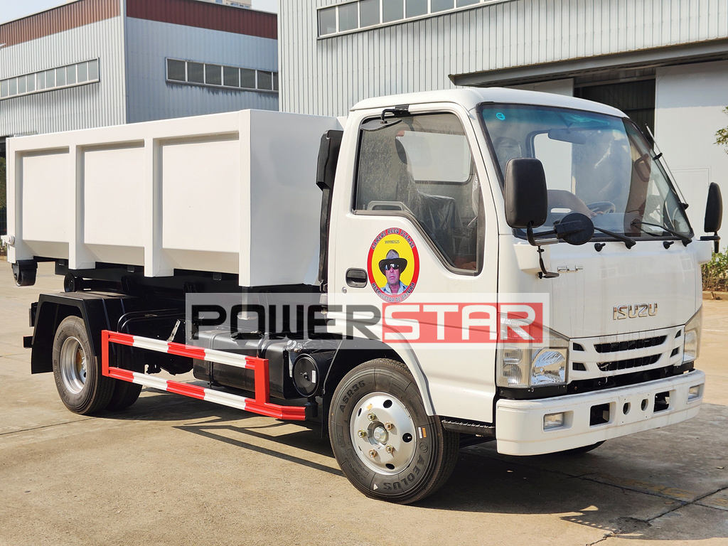 Isuzu 6CBM hook loader garbage truck