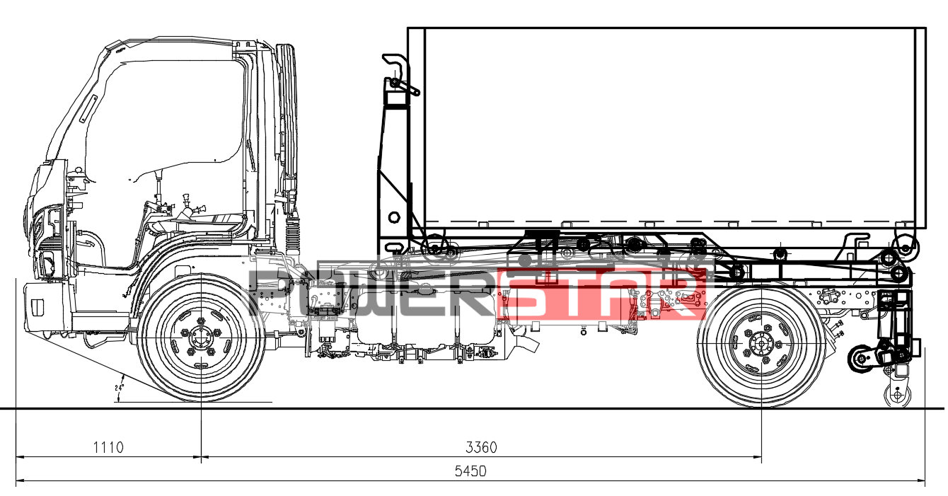 Isuzu brand new truck mounted hook loader