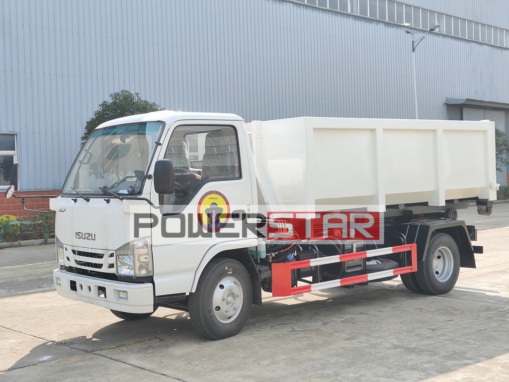 Isuzu hook loader garbage truck