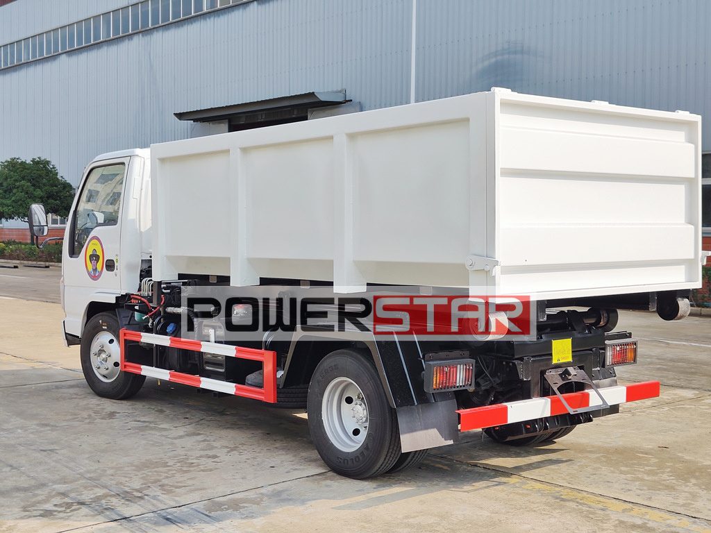 Isuzu hook loader garbage truck