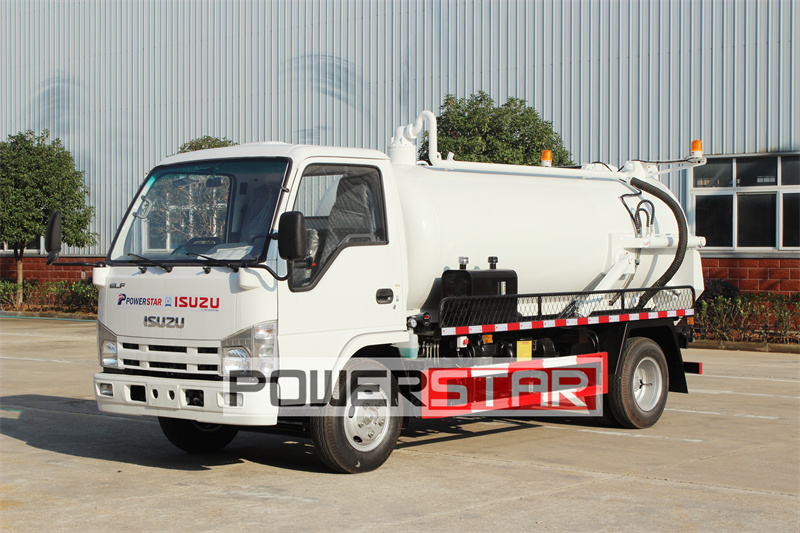 Isuzu 3,000 liters commercial wet dry vacuum truck