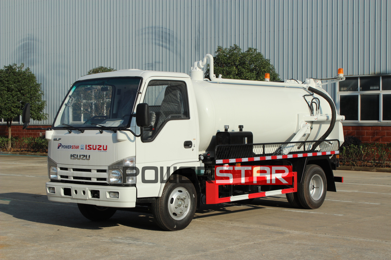 Isuzu Euro 4 4JB1CN 98HP septic pumper trucks