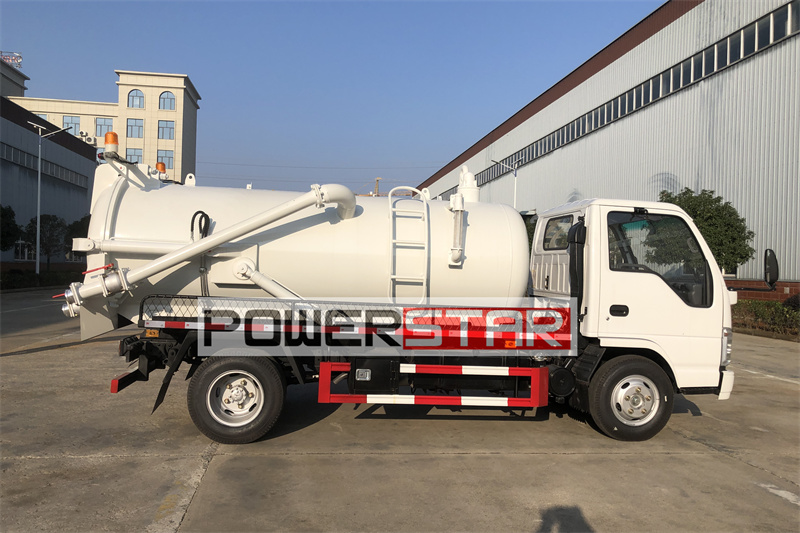 Isuzu 3 cbm pressure vacuum suction truck