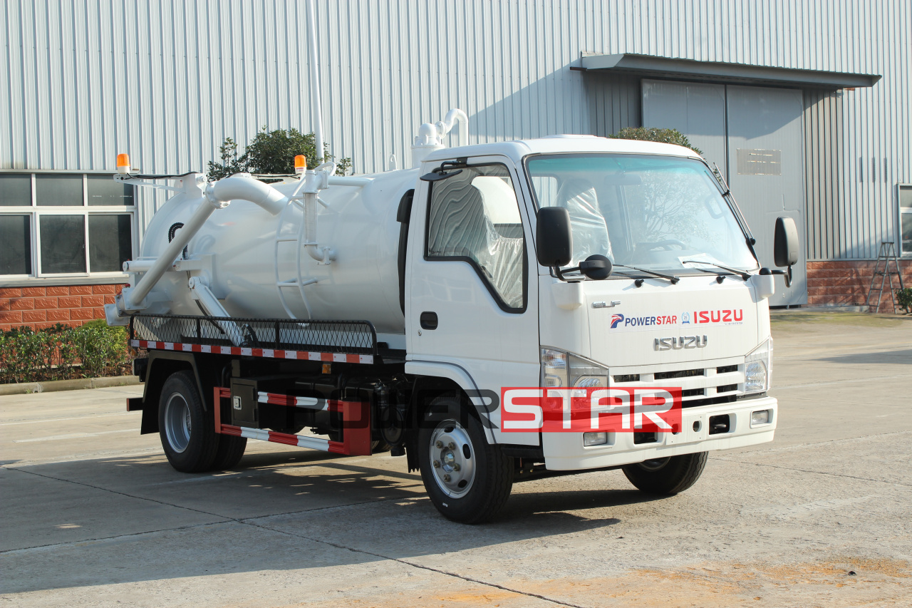 Isuzu Euro 4 4JB1CN 98HP septic pumper trucks