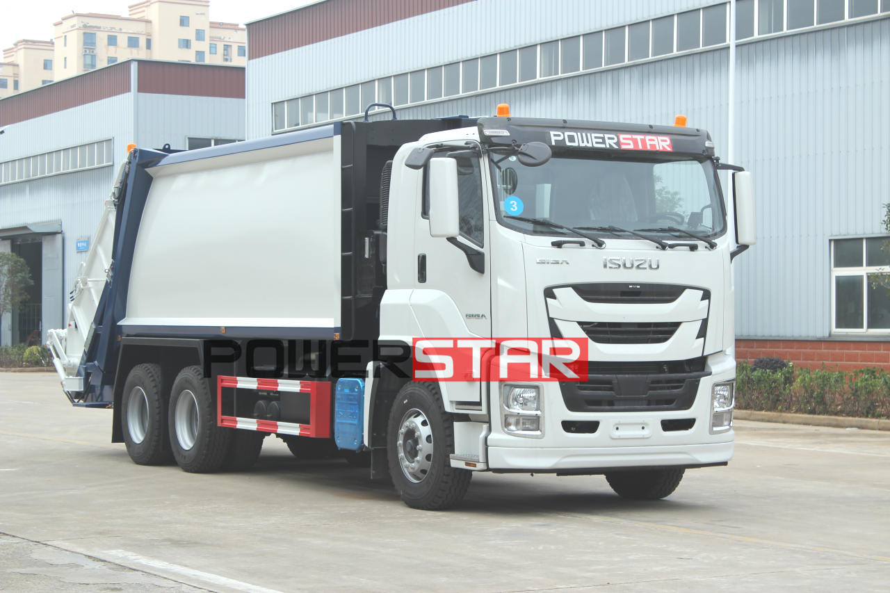 Philippines Isuzu giga/NPR Compressed Garbage Compactor Truck ready for shipment to manila