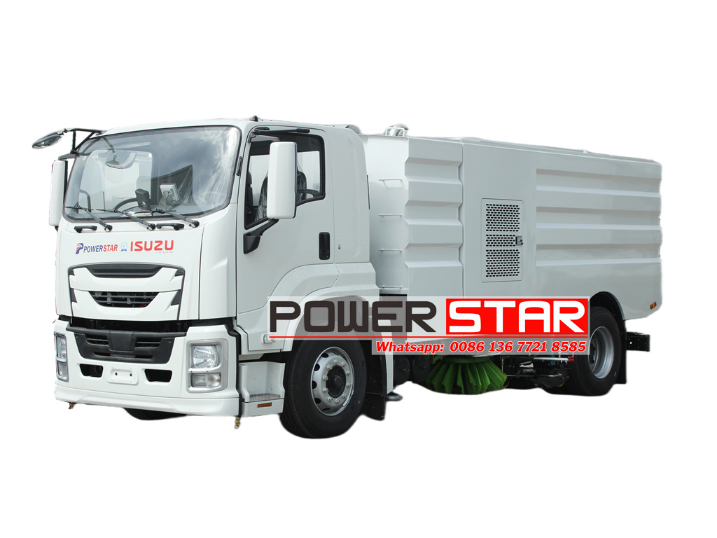 Isuzu 10 cbm airport sweeper truck 