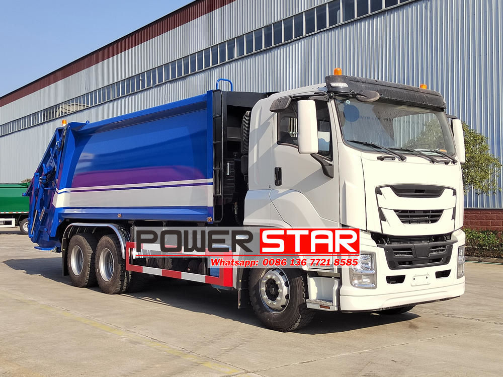 Isuzu rear loader compressed garbage truck