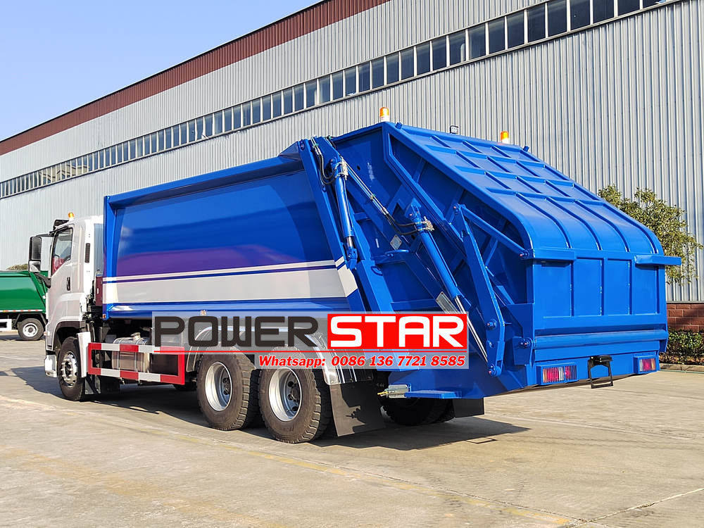 Isuzu garbage compactor truck