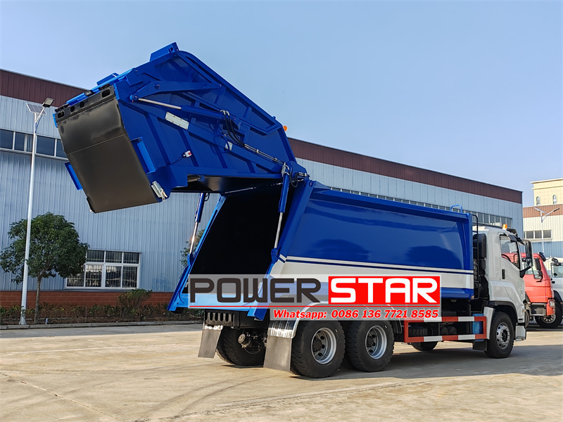 Isuzu 6x4 6WG1 garbage truck with compactors