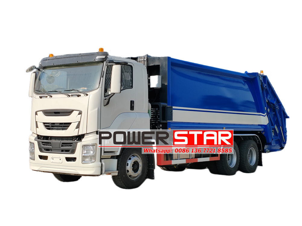 philippine isuzu 20 cbm rear loader garbage truck 