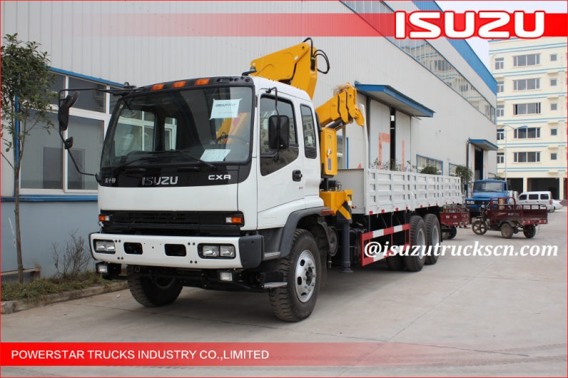 ISUZU Chassis Telescoping Boom Truck Crane For Telecommunications Facilities