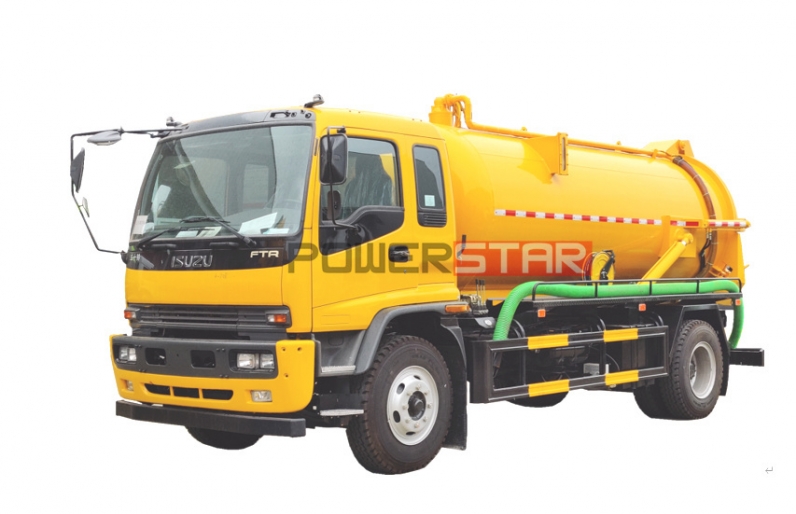 Widely used vacuum sewage truck Isuzu sewage suction tanker with best price