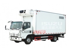 Isuzu refrigerator truck Carrier freezer truck fish meat hook refrigerator van truck