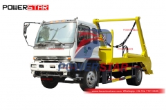 Customized ISUZU FVR 10CBM skip loader garbage truck for sale