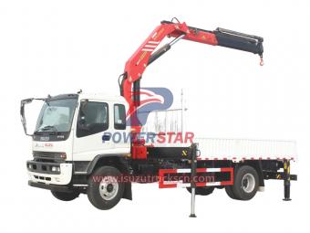 Isuzu self loader palfinger crane boom truck