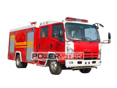 Isuzu ELF dry powder nitrogen fire truck